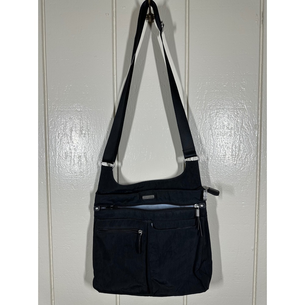 Baggallini Crossbody Bag Womens Black Everywhere Travel Nylon Organizer Bag